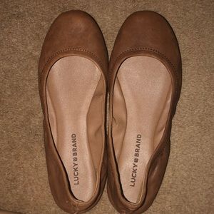 Brown Lucky Brand Ballet Flats